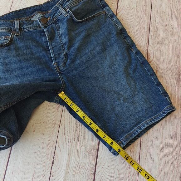 Denim & Co slim fit button fly 9" denim shorts sz 34 - Picture 5 of 7